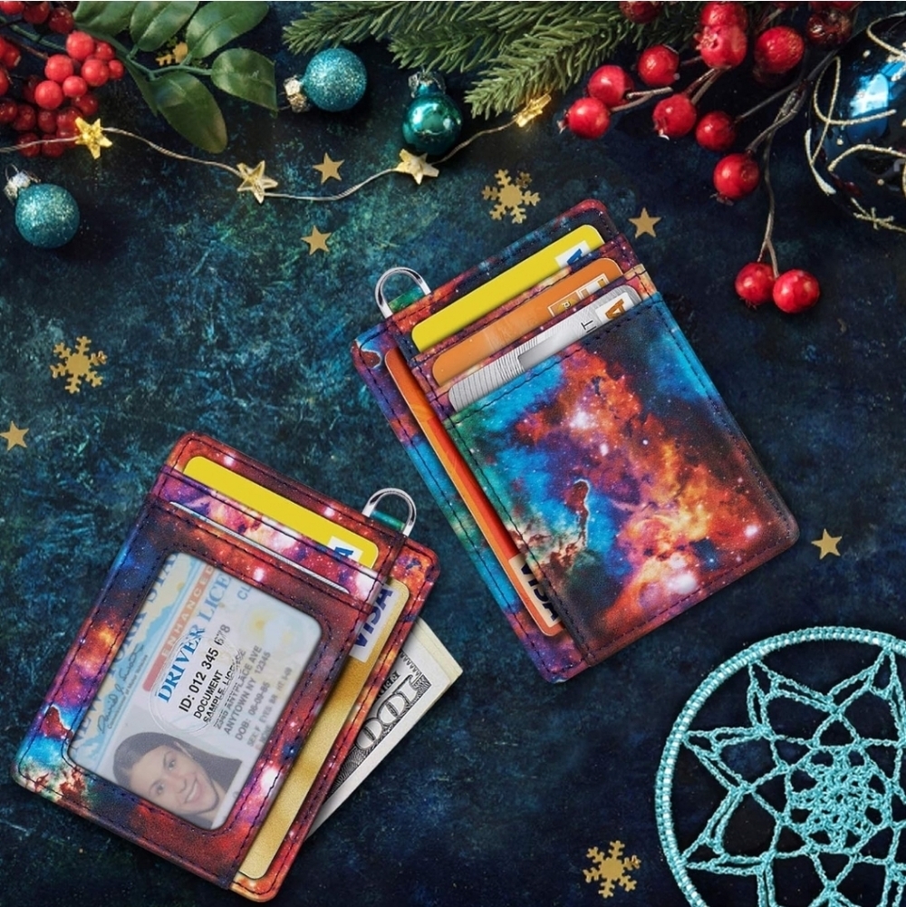 Galaxy Print Card Holder